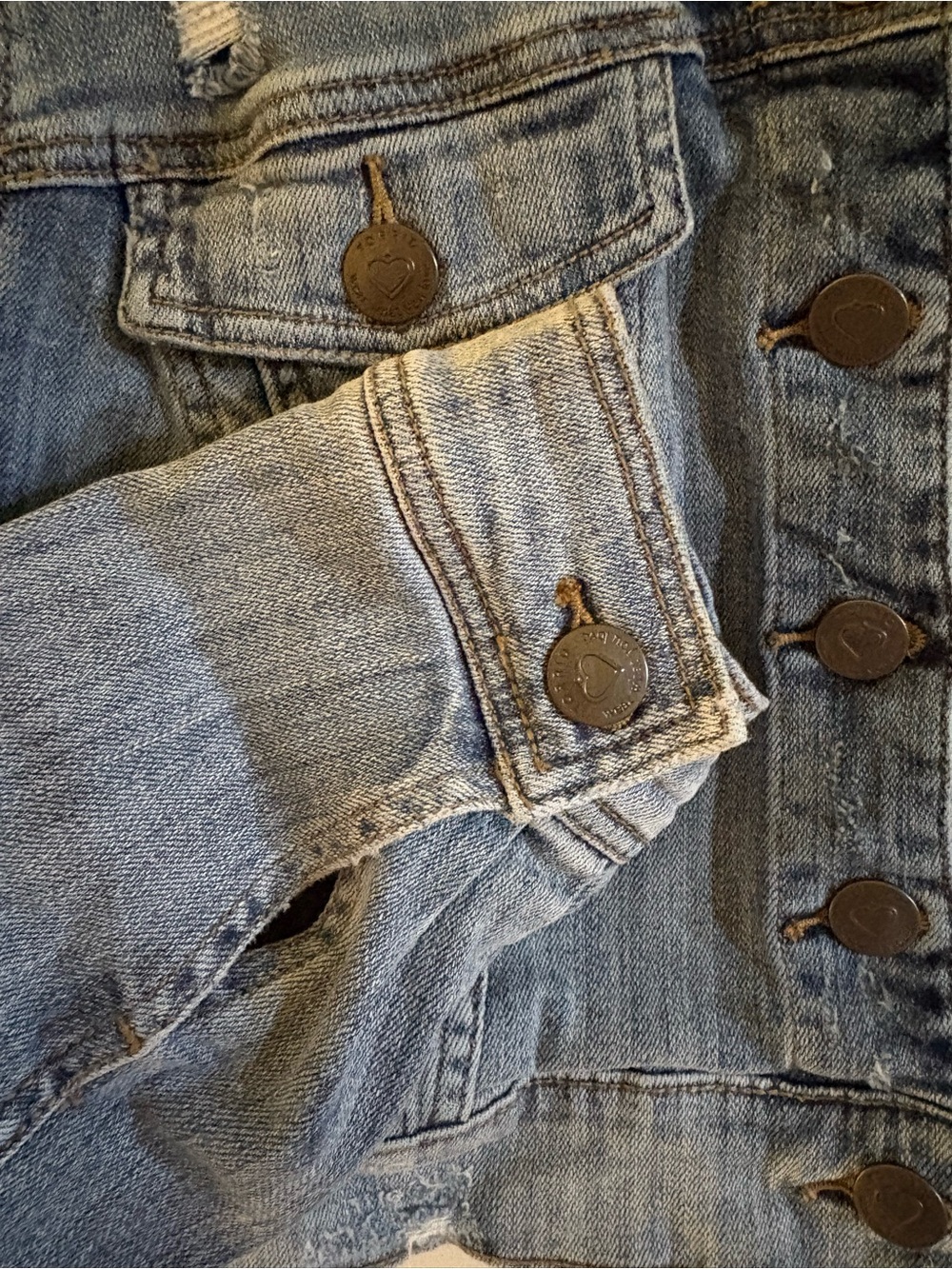Torrid Light Wash Blue Denim Cropped Jacket - 1x - Picture 5 of 6